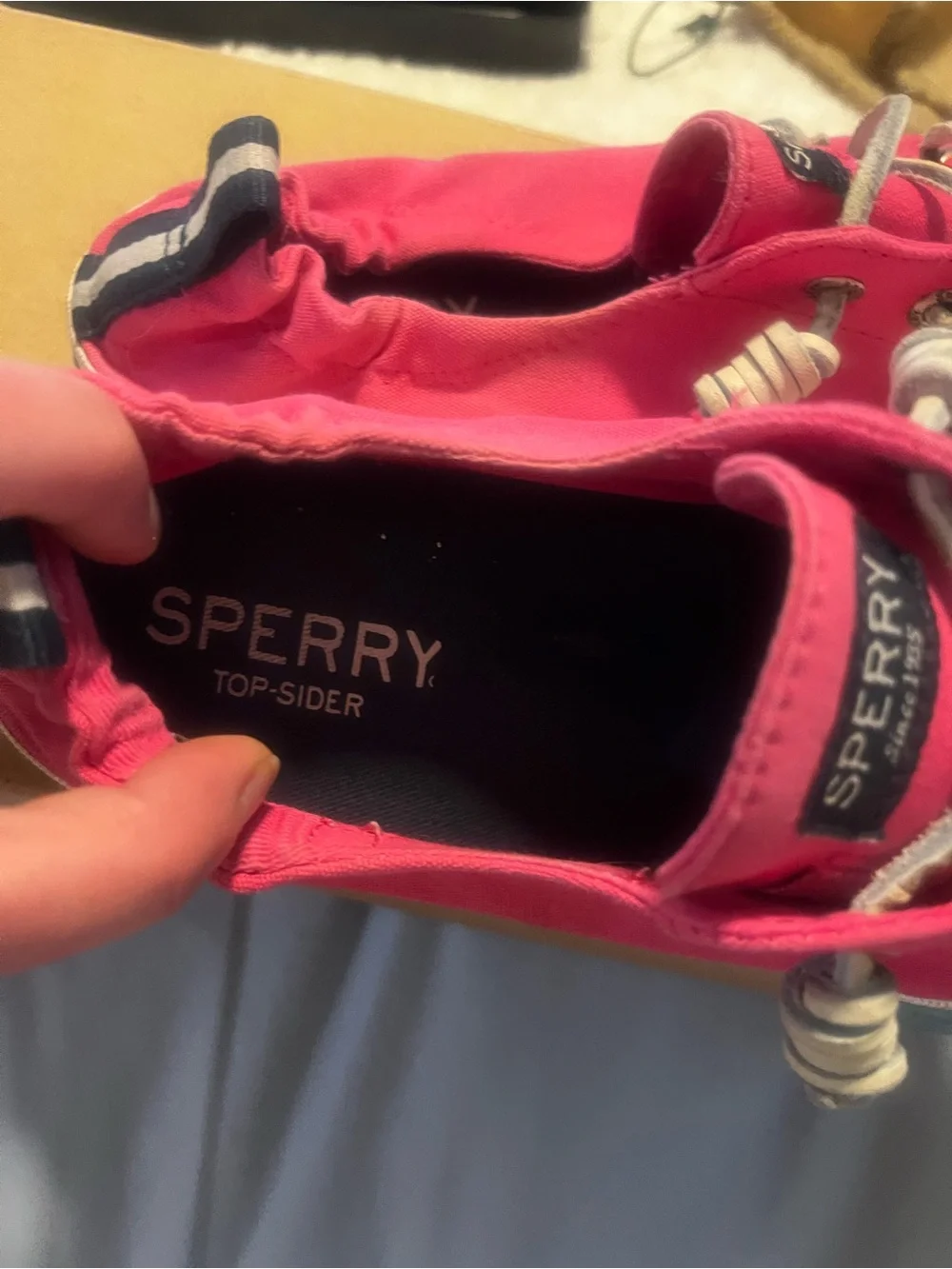 Sperry Women's Bright Pink Canvas Slip-On Sneakers with Toggle Laces